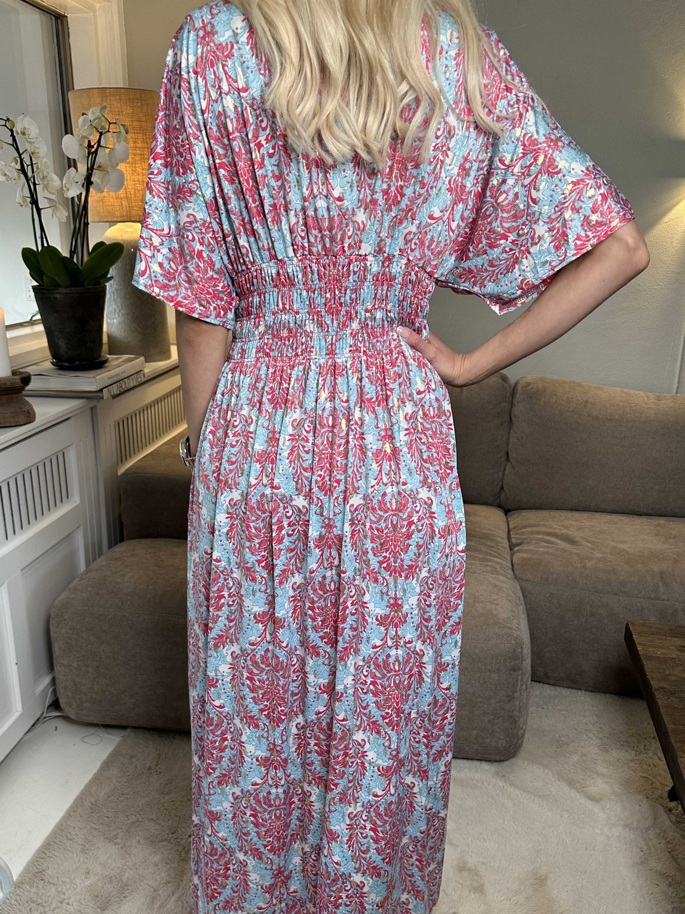 Pams Royal - Lang elastisk kjole i krølfrit stof